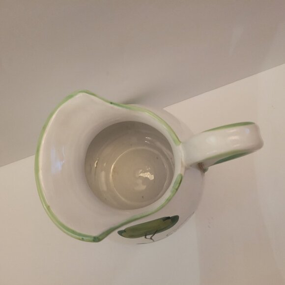 Vintage Italian Art Pottery Pitcher With Sheep & Tree Design - Picture 4 of 9